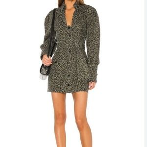 Marissa Webb Denim Leopard Dress